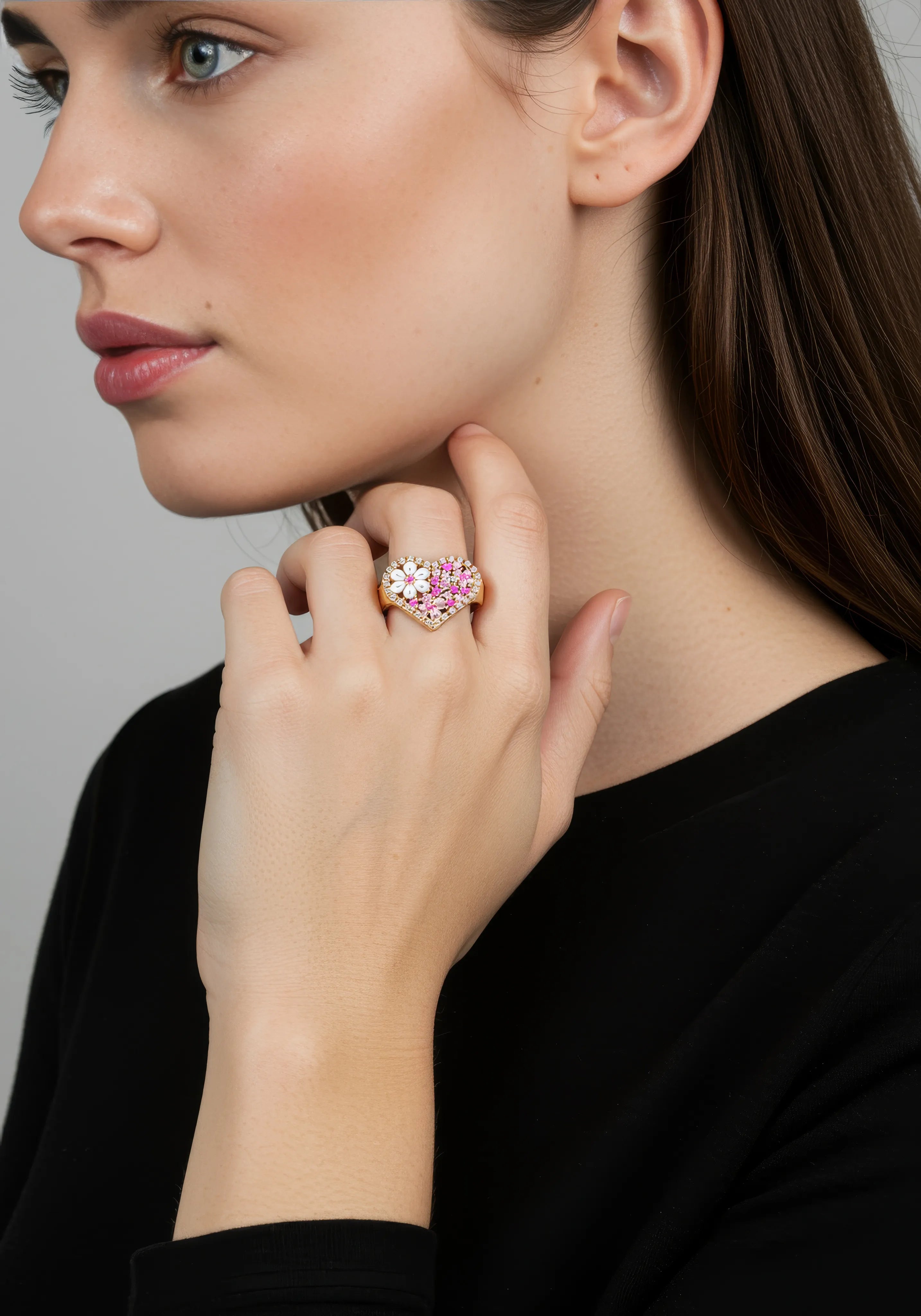 Rose Petal Radiance Ring