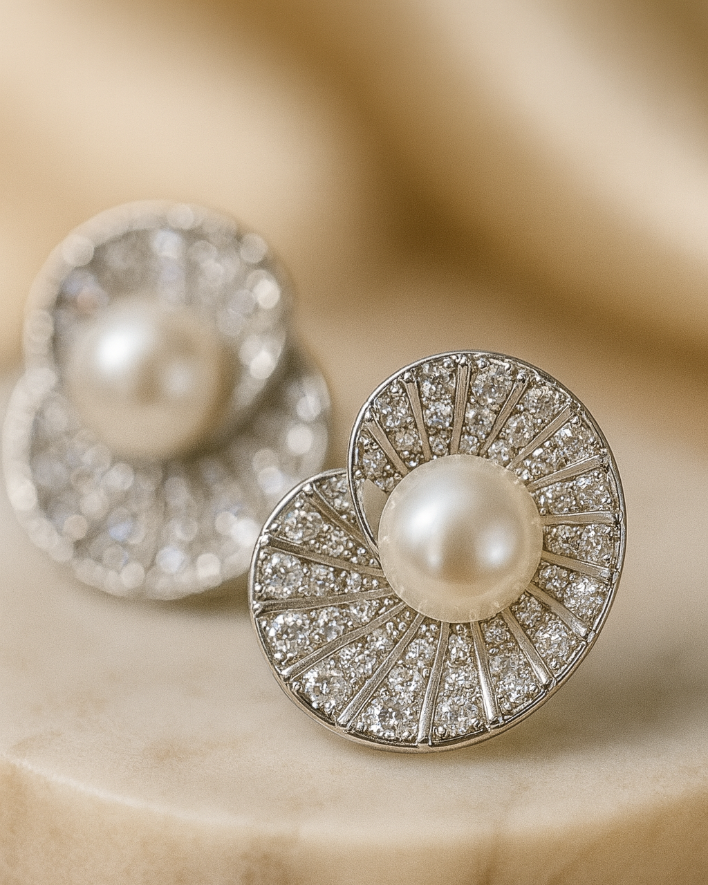 The Lumière Pearl Petal Studs