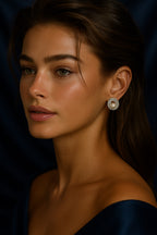 The Celestial Halo Pearl Studs
