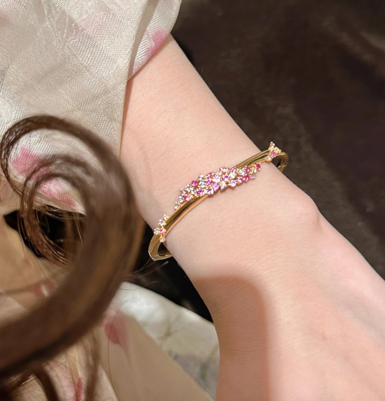 Rosé Bloom Bangle