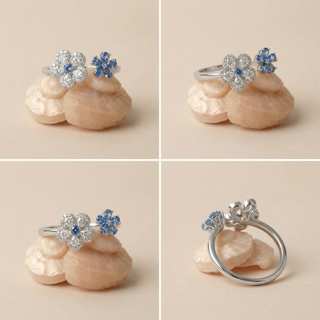 The Azure Blossom Ring