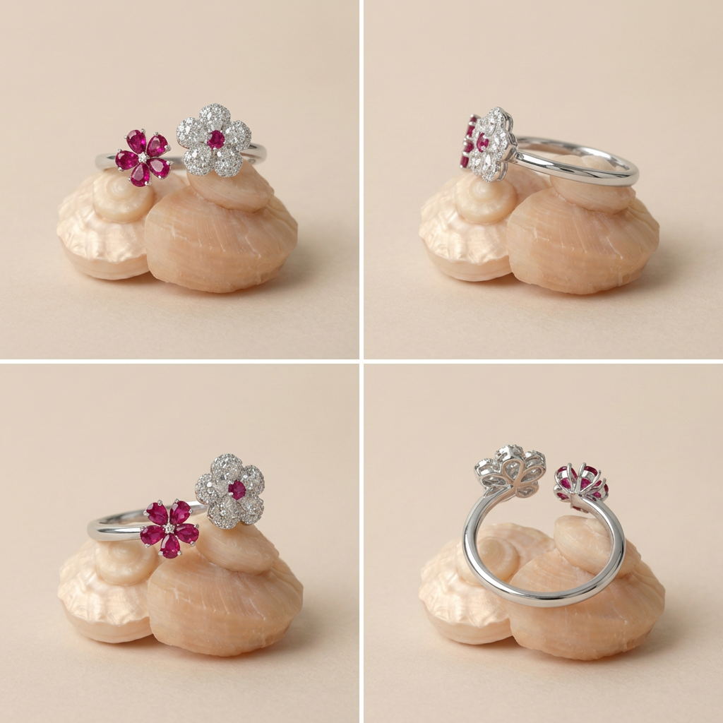 The Azure Blossom Ring