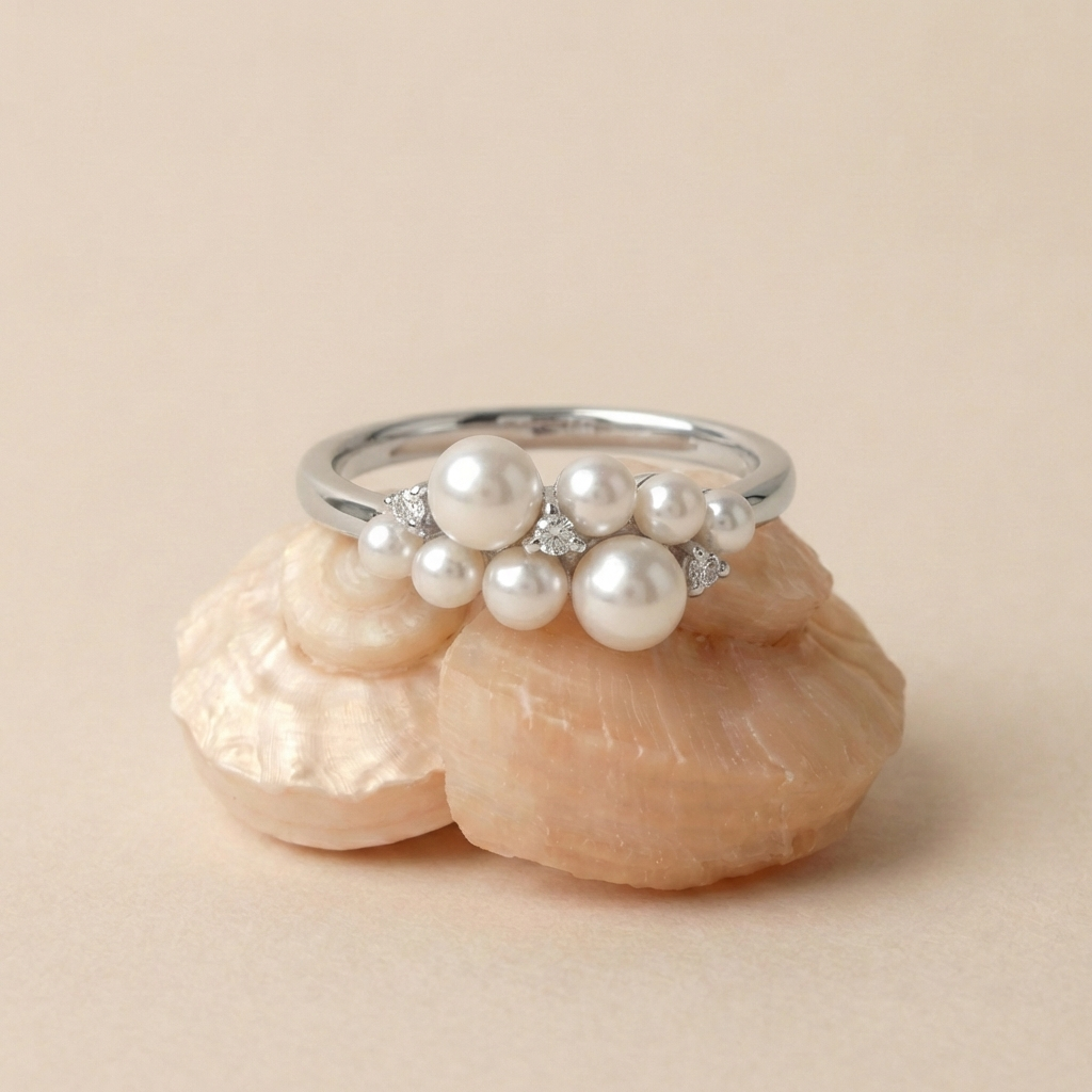 Lune de Perles Ring