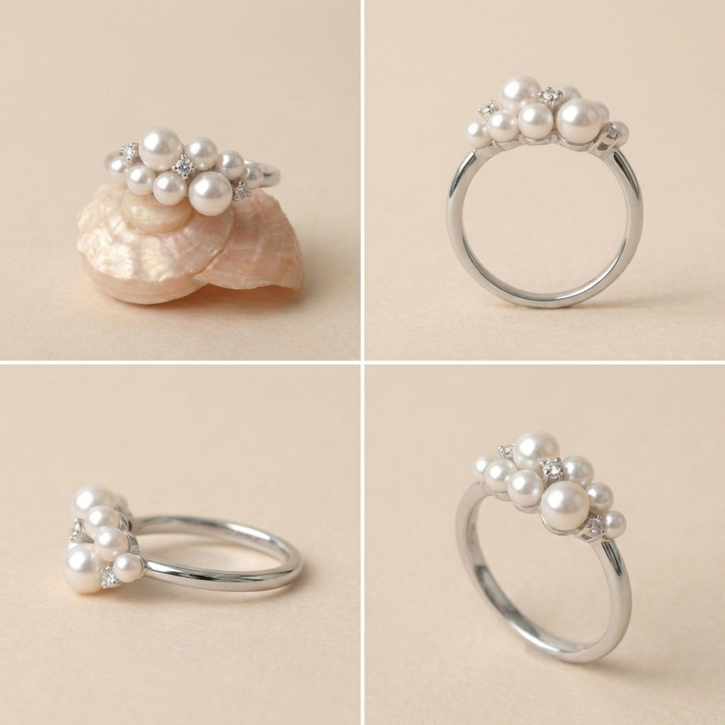 Lune de Perles Ring